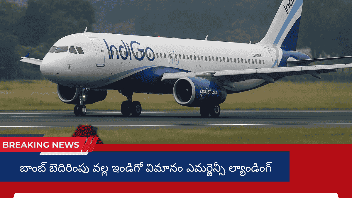 బాంబ్ బెదిరింపు వల్ల ఇండిగో విమానం ఎమర్జెన్సీ ల్యాండింగ్