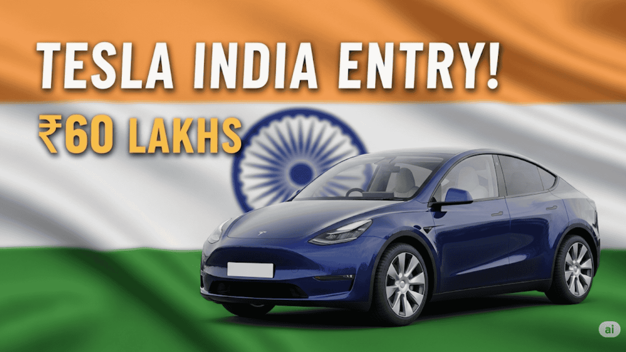 A Tesla Model Y in India.
